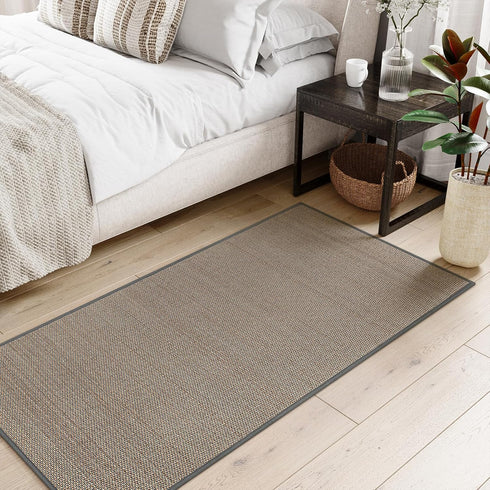 Lahome Farmhouse Kitchen Runner Rug, 2x5 Non-Slip Washable Carpet Runner for Entryway, Bathroom, Grey