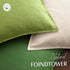 Pack 2, 22 22 Inch Foindtower of Decorative Linen Soild Throw Pillow Covers Soft Accent Euro Cushion Case Farmhouse