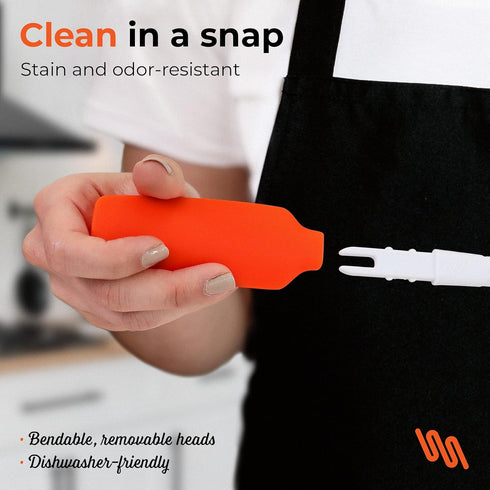 M KITCHEN WORLD Heat Resistant Silicone Spatulas Set | Non-Stick Rubber Kitchen Utensils for Cooking, Baking | Set of