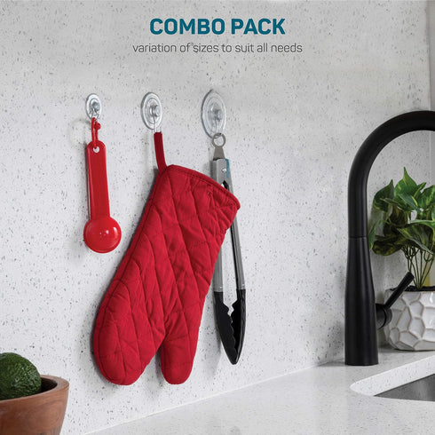 SEWANTA All-Purpose Suction Cup Hooks, 20PK Combo Set, Powerful Window Suction Cups with Hooks for Hanging