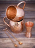 Copper Jigger, Double 1oz/2oz Measuring Jigger for Cocktail Mixing, Solid Hammered Copper to Prevent Tarnish