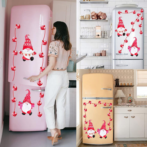 29PCS Valentines Day Car Refrigerator Decorations - Reflective Valentine Gnome Heart Magnets Decor Party Ornaments
