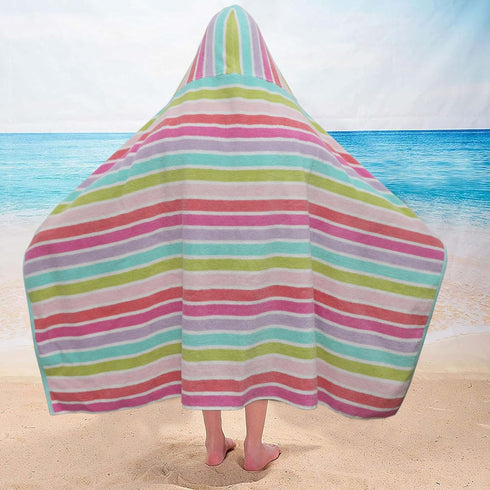 ORIGINAL KIDS 100% 30x60- Hooded Bath Towel Wrap - Cotton Terry Large Oversized Hooded Kids Towel - Toddler Shower Pool
