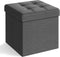 SONGMICS Storage Ottoman, Foldable Small Ottoman Foot Rest, 15 Inches Foot Stool,