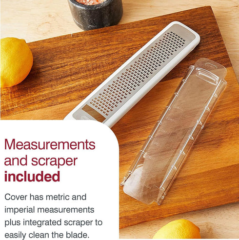 Zyliss SmoothGlide Rasp Grater – Fine Handheld Grater & Citrus Zester with Razor Sharp Stainless Steel Blade &