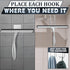 12" Shower Door Squeegee with Adhesive & Hanging Hooks, Silicone Blade - Stainless Steel All-Purpose Squeegee