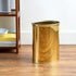 Kraftware Polished Brass Colored Mylar Designer 14” Oval Wastebasket for Home & Office