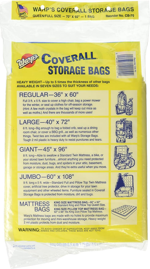 Warp Brothers CB-70 Banana Mattress Bag, Fits Queen or Full, 70 x 92-Inch