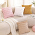 TAOSON Pack 2,Valentines 20x20 inch of Day Decoration White Heart Soft Plush Faux Fur Jacquard Throw Pillows Soft Couch