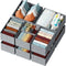 Drawer Organizer Clothes Set of 12 Grey - Dresser Organizer for Nursery, Bedroom, Closet