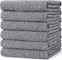 Homaxy Premium Kitchen Towels (18”x 28”, 6 Pack), Large Cotton Hand Towels, Highly Absorbent Tea Towels Set, Grey