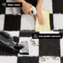 TOOHUB 5x7 Super Soft Rug for Bedroom, Ft Black and White Area Rug Classic Checkered Shaggy Anti-Skid High Pile Soft