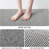 LuxStep Shower Mat - 24x16 inch Non-Slip Bath Mat with Drain, Quick Drying PVC Loofah for Tub, Shower, Bathroom (Grey)