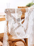 B-COOL White Lace Table Runner, 14 X 120 Inch Vintage Floral for Rustic Wedding Reception