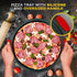 NutriChef 2-Piece Nonstick Pizza Tray, 13-Inch Round Carbon Steel Baking Pan with Perforated Holes, Dishwasher Safe