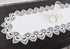 White Jacquard Peacock Tail European Lace Table Runner, Dresser Scarf, Wedding Décor