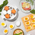 7 AROMA Overly Easy Egg Cooker, Steamer, and Electric Egg Poacher | XL Capacity Egg Steamer Fits Eggs