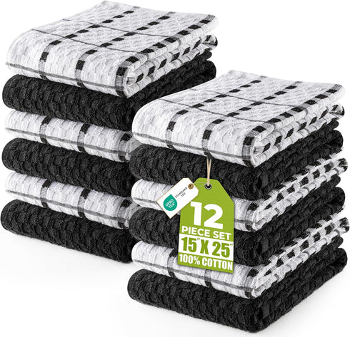 Utopia Towels - Kitchen Towels 12 Pack, 15 x 25 Inches, 100%