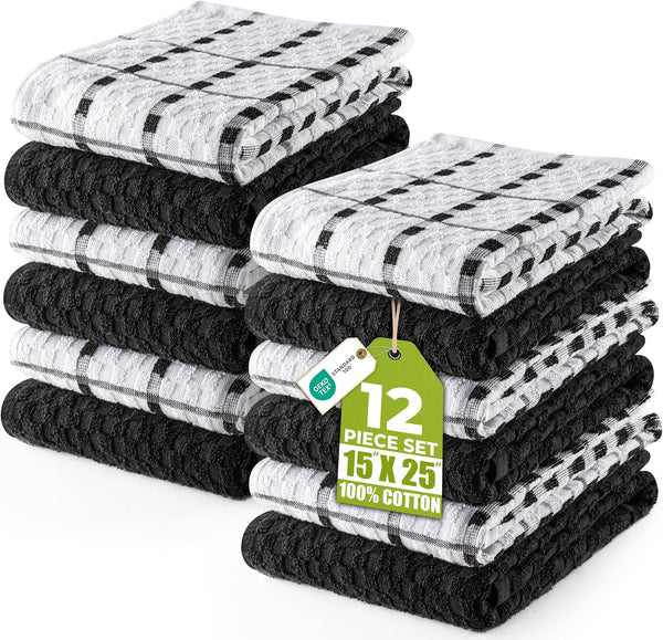 Utopia Towels - Kitchen Towels 12 Pack, 15 x 25 Inches, 100%