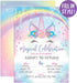 Your Main Event Prints Unicorn Birthday Invitation - Rainbow Party Invite - 20 Fill-In Style (Envelopes Not Included)