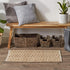 DII Woven Rugs Collection Hand-Loomed Jute, Off-White Chevron, 2x3'
