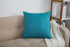 TangDepot Handmade Decorative Solid 100% Cotton Canvas Throw Pillow Covers, 18"x18", Blue