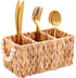 Mud Pie Woven Utensil Set, 9" x 4.5", Brown