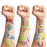 96PCS Funny Science Temporary Tattoos, Mad Scientist Laboratory Birthday Party Decorations, Math Chemistry Experiment