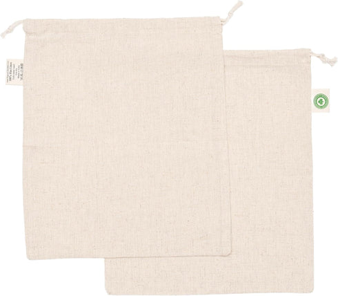 2 Pack (2 12x15) Reusable Linen Sourdough Bread Bags - Reusable, Undyed, Toxic-free, Washable and Perfect for Storing