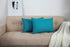 TangDepot Handmade Decorative Throw Pillow Covers, 100% Cotton Canvas, (12"x18", Blue Ashes)