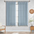 54 Inch 2 Country Dusty Blue Curtains for Kids Bedroom Length Panels Tab Top Semi Sheer Linen Light Reducing Privacy