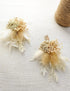 Dried Flowers Boutonnieres Set of 2 for Men, Rustic Boho Fall Wedding Grooms Buttonhole with Pampas Grass Decoration