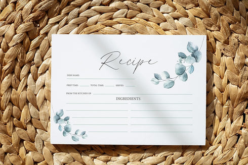 Premium Recipe Cards Double Sided- 4x6 Inches Thick Recipe Card with Plenty of Writing Space - Set of 50 Blank Recipe Cards - Ideal Recipe Cards for Bridal Shower, Weddings,Graduation and Mother's Day by CLEVER SIGNS