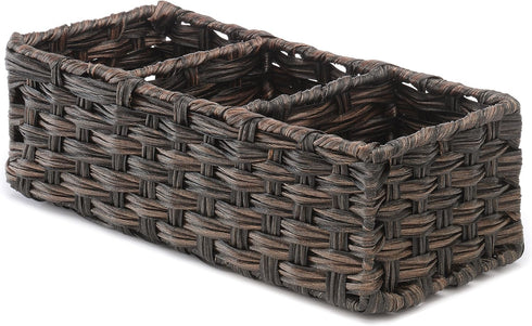 Whitmor Split Rattique Tank Topper in Driftwood Brown