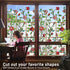 Windimiley 3D Rose Stained Glass Window Privacy Film, Non Adhesive Flower Window Tint for Bathroom (16.9 x 39.4 in)