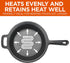 COMMERCIAL CHEF 2 Quart Cast Iron Saucepan, Dutch Oven with Lid and Looped Handle for Indoor & Outdoor Cooking