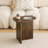 AWASEN Side Table, Small Triangle End Table Living Room, Modern Accent Table with Unique Tabletop, Mini Bedside Table