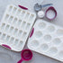 Trudeau 24 Slot Mini Bar Pan Silicone Bakeware - Confetti White