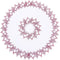 White Dark Red Linen Lace Doily 33 inches Round Coffee Table Topper