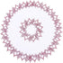White Dark Red Linen Lace Doily 33 inches Round Coffee Table Topper
