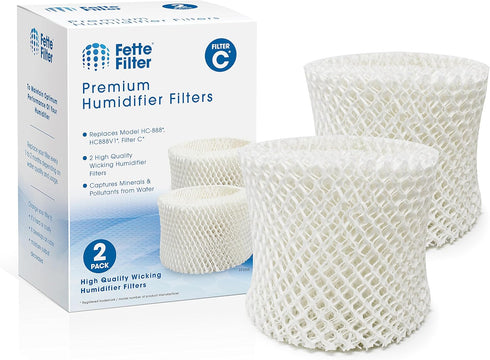 Fette Filter - Filter C Humidifier Wicking Replacement Filter for Honeywell HC-888 HC-888N, 2-Pack