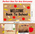 Welcome Back to School Coir Doormat with Nonslip Backing Ruler Pen Apple Back to School Classroom Decor Teacher Welcome Mat Front Porch Classroom Mat for Indoor Outdoor Entrance, 16 x 24 Inches by Ceenna