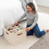 Closet, 16 OrganiHaus Large Shoe Storage Bin for Shoe Organizer Box Fits up to Pairs, Collapsible Fabric Shoe Basket