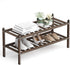 Dranixly Bamboo 2-Tier Shoe Rack Stackable Shelf Storage Organizer for Entryway, Hallway and
