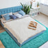 Terrug Blue Fluffy Area Rug for Bedroom, 3x5 Ft Tie-Dyed Shag Throw Rugs with Non Slip Backing for Kids Room