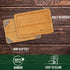 Daniks 100% Organic Bamboo Cutting Board, Heavy Duty Wood Chopping Board, Extra-Thick for Serving, 13x9"