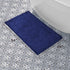 Laura Ashley Butter Chenille Bath Rug, Non Slip Shaggy Bathroom Mat for Tub and Sink - (20" x 34") Navy