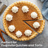 Tart Pan with Removable Bottom - 9 Inch Non-stick Round Carbon Steel Deep Fluted Pie Pan