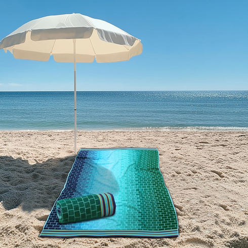 2 Pack 35x84 7 100% COTTON CRAFT Oversized Beach Towels - XXL - The Big Kahuna Foot Extra Large Beach Blanket Towel