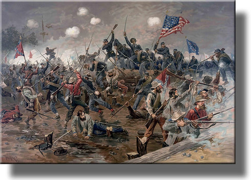 Civil War Battle Picture on Stretched Canvas Wall Art Decor, Ready to Hang